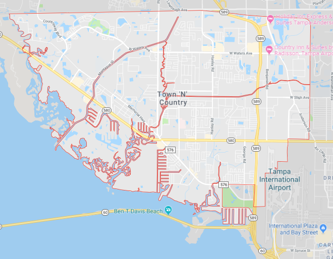 Town N Country Computer Repair near me tampa map