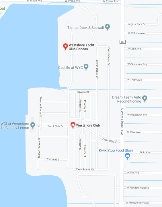 Westshore Yacht Club Computer Repair near me tampa map